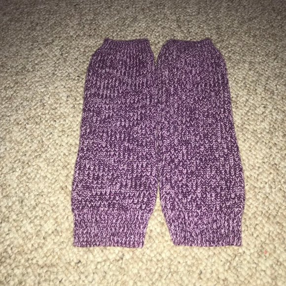 Gymboree Sparkly Purple Knit Leg Warmer Girls One Size Dance Warm Up Ballet Jazz - Picture 2 of 3